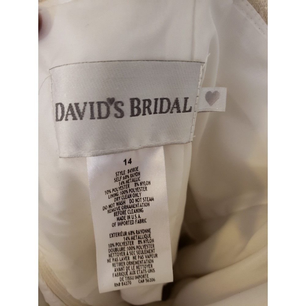Davids Bridal Size 14 Gold Cocktail Dress - Picture 4 of 5